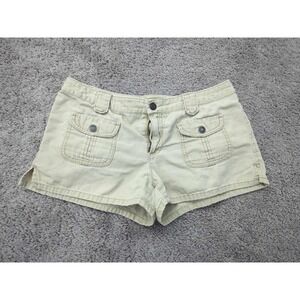 American Eagle Shorts Womens 10 Beige Hot Pants Low Rise Utility Micro Y2K